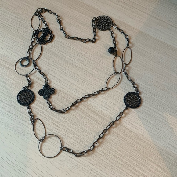 Source Unknown Jewelry - Long black necklace, two rows, 10$ or 2 for 15$!